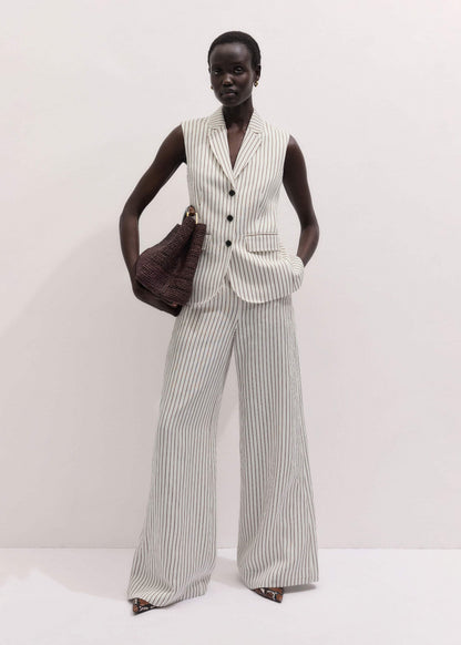 ME+EM Ivory High Waist Wide Pant